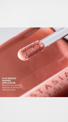 Anastasia Beverly Hills Peachy lip gloss packaging close-up
