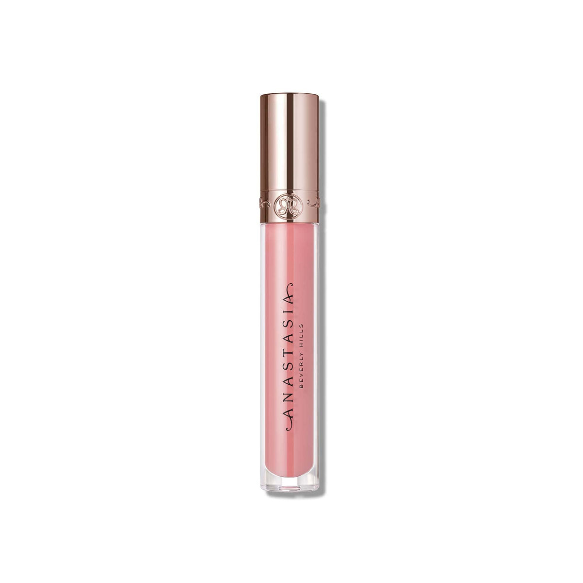 Anastasia Beverly Hills Lip Gloss Sun Baked being applied for glossy lips