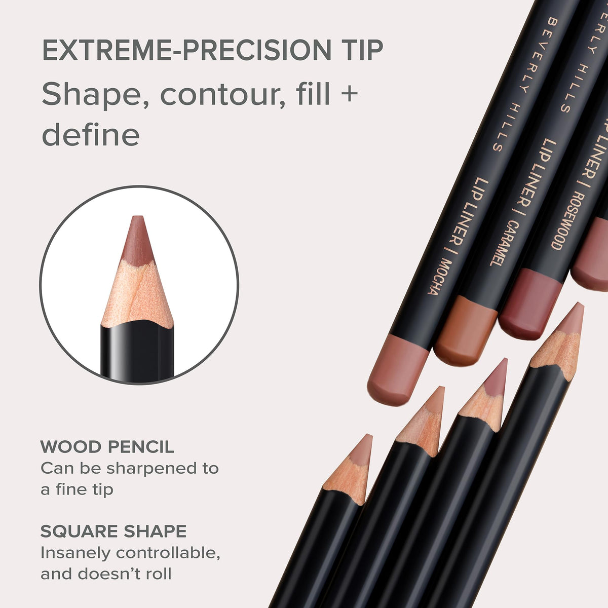 Anastasia Beverly Hills Afterdust application on lips delivers precise, crisp lines.