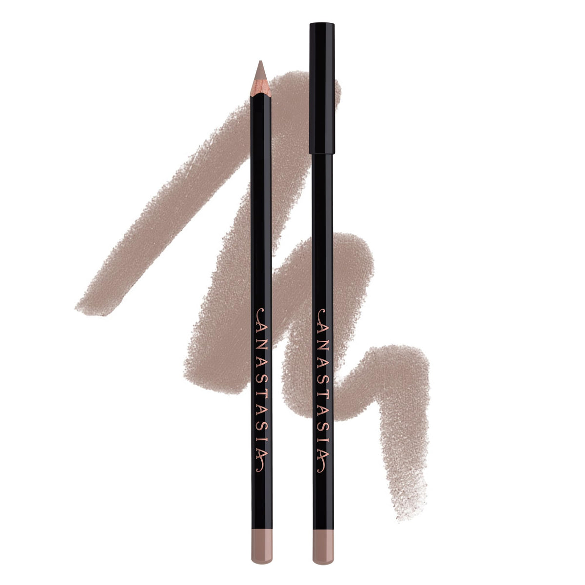 Anastasia Beverly Hills Lip Liner Afterdust swatch shows rich, long-wearing pigment.