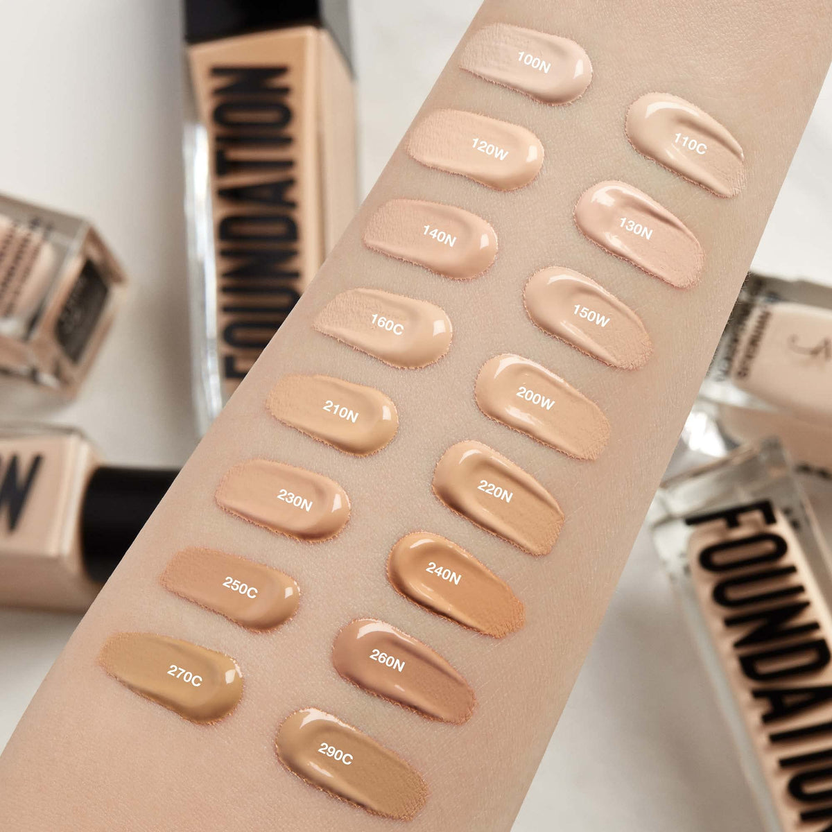 Close-up of 230N texture reveals luminous finish
