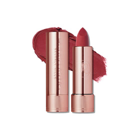 Anastasia Beverly Hills Matte Lipstick Sugar Plum swatch showing rich color and smooth wear.