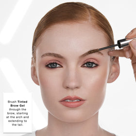 Anastasia Beverly Hills Tinted Brow Gel Chocolate matte finish after drying.