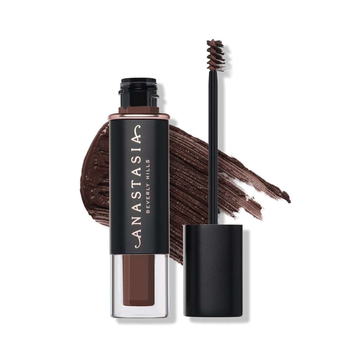 Anastasia Beverly Hills Volumizing Tinted Brow Gel Auburn close-up applying color for natural definition.