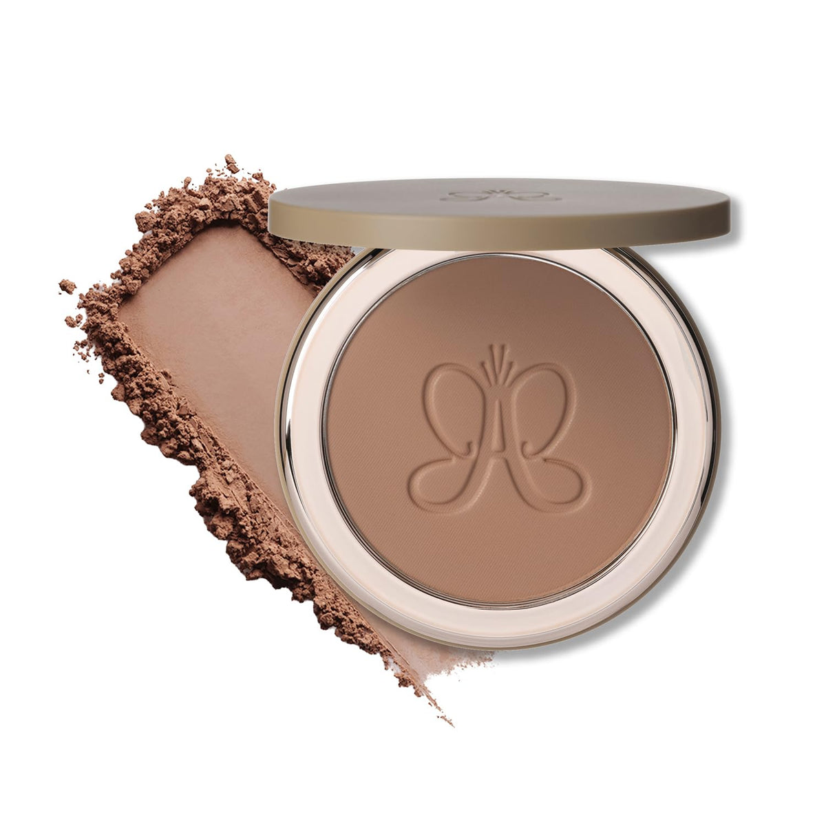 Anastasia Beverly Hills Smooth Blur Bronzer Warm Sand cheek swatch shows soft matte finish