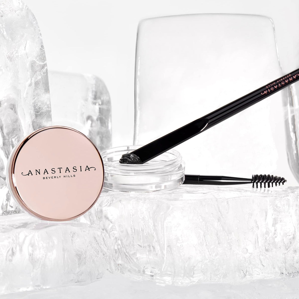 Close-up of Brow Freeze dual-ended applicator enabling natural to bold looks.