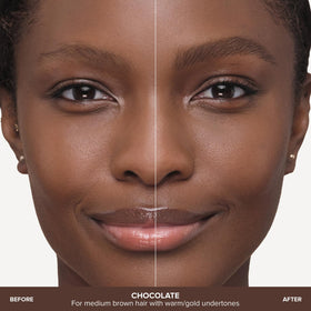 Anastasia Beverly Hills MicroStroke Brow Pen Chocolate applied strokes create a defined brow shape.