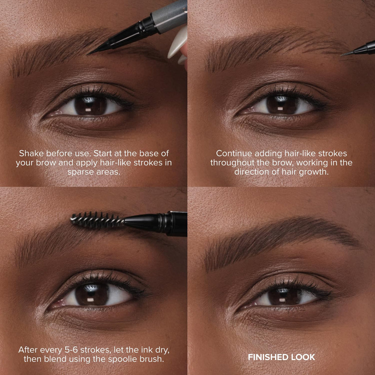 Anastasia Beverly Hills MicroStroke Brow Pen Chocolate water-resistant finish.