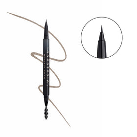 Close-up of Anastasia MicroStroke Brow Pen tip shaping brow hairs