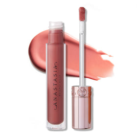 Anastasia Beverly Hills Lip Gloss Tan Rose swatch with luminous vanilla shine