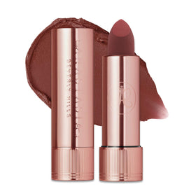Anastasia Beverly Hills Spice lipstick packaging showcases the rose-gold design for a premium look.