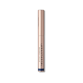 Anastasia Beverly Hills navy blue liquid eyeliner application stroke demonstrating smooth glide.