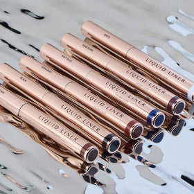 Anastasia Beverly Hills navy blue liner demonstrates long-wear, water-resistant finish.