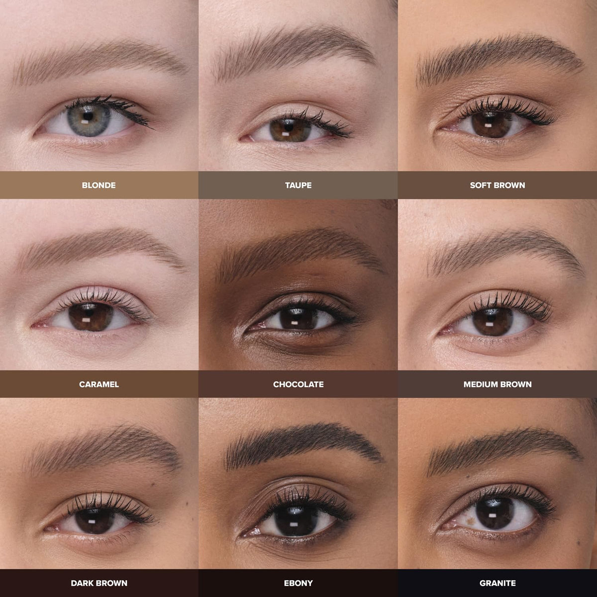 Application in motion showing quick, precise brow filling.