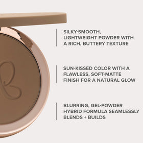 Anastasia Smooth Blur Bronzer blurred finish on cheek gives soft contour