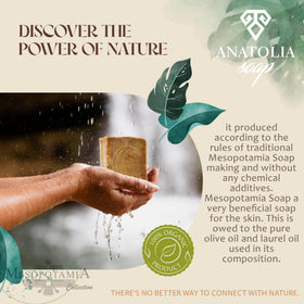 Anatolia Soap Aleppo 5-pack natural ingredients highlighting 100% olive oil base