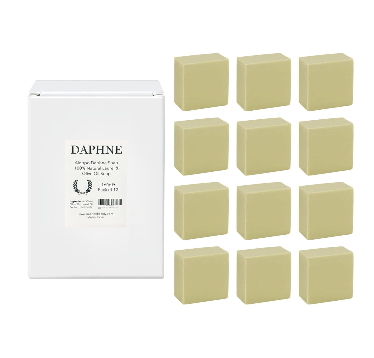 AnatoliaDaphne Aleppo Soap Bar with olive oil for natural cleansing.