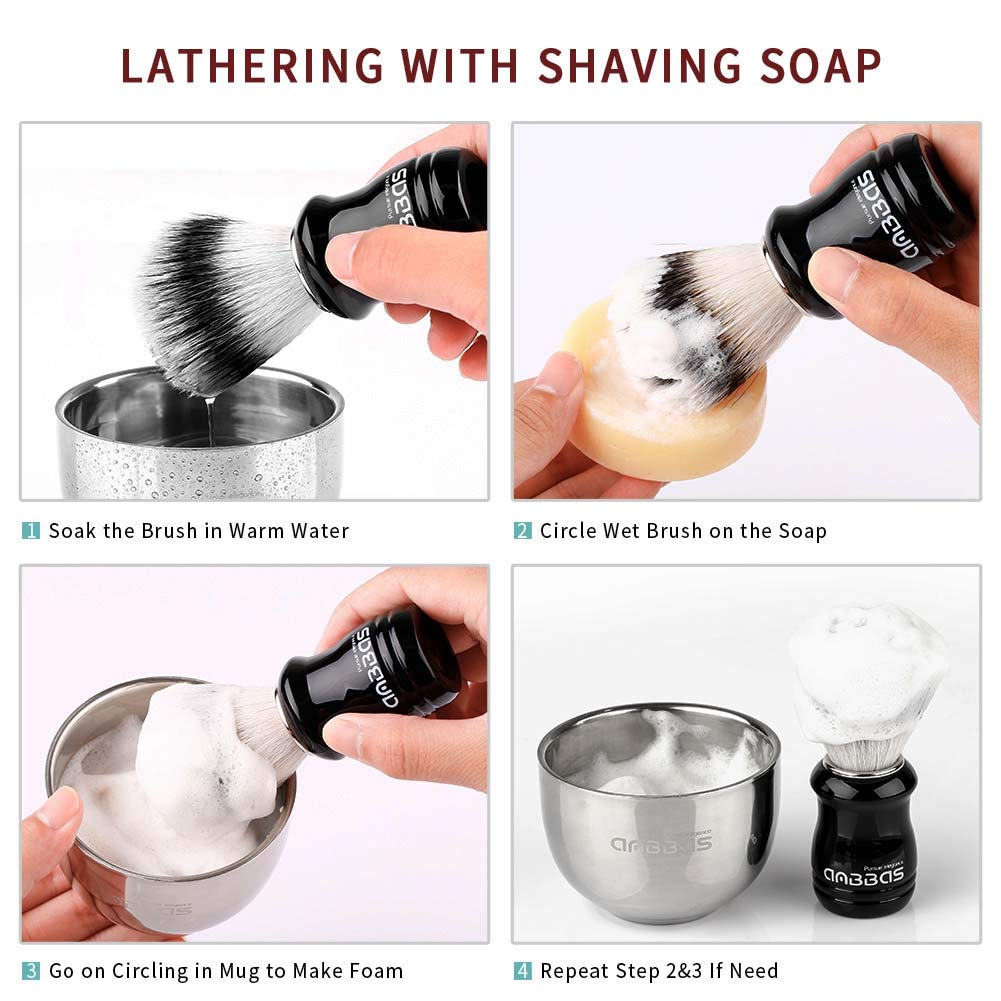 Anbbas lather action demonstrates smooth, consistent foam for shaving.