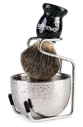 Anbbas Pure Badger Shaving Brush with wood handle whipping rich foam