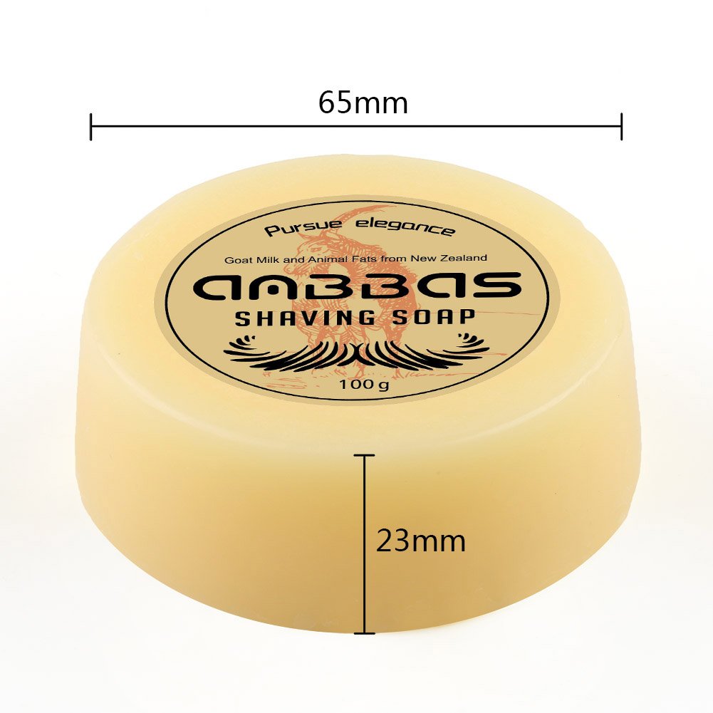 Anbbas shaving lather application demonstrates smooth spread for comfortable wet shaving.