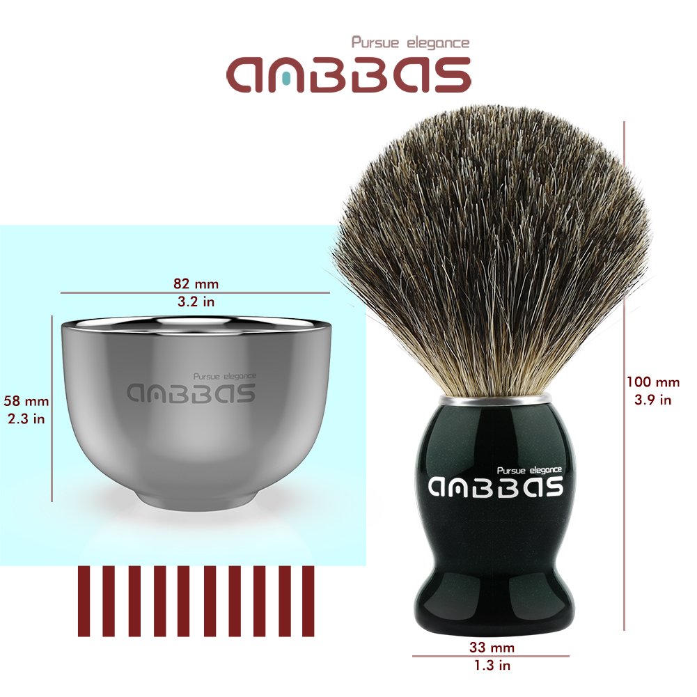 Anbbas shaving soap bowl with 3.2-inch diameter for smooth lather