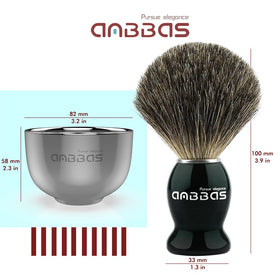 Anbbas shaving soap bowl with 3.2-inch diameter for smooth lather