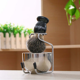 Anbbas stainless steel shaving stand keeps brush and bowl tidy
