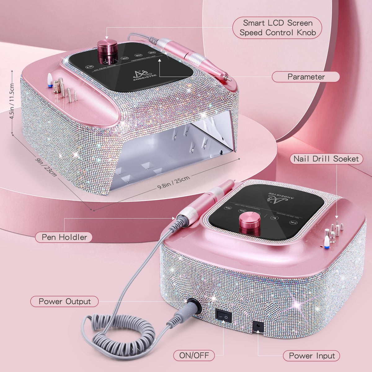 ANBEISTEE abrasive belt set offers versatile filing for nail art.