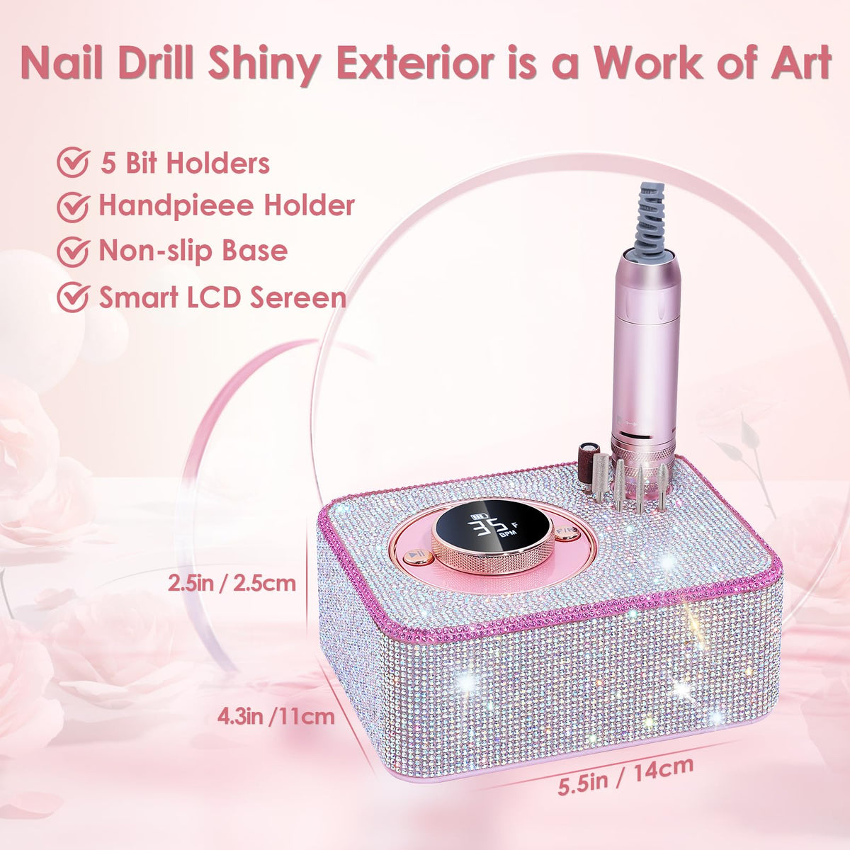 ANBEISTEE nail drill delivers high torque with low heat and vibration for smooth use.