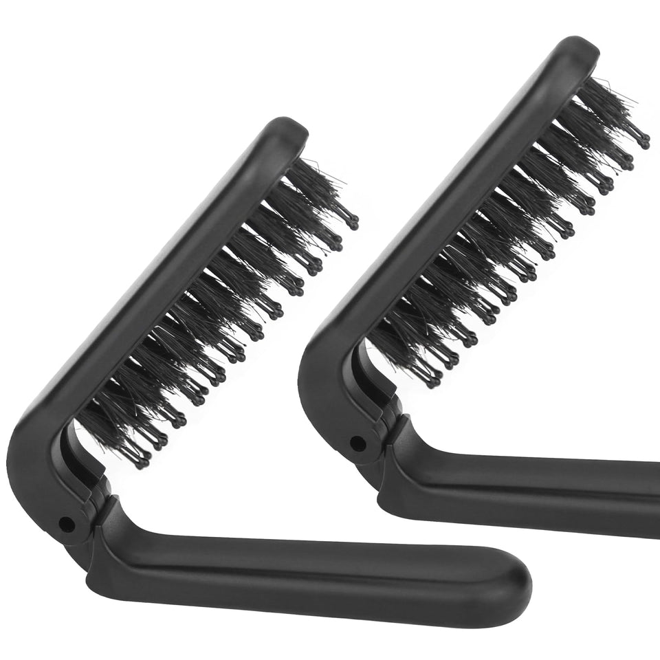 Ancable travel folding hair brush in compact form for on-the-go styling