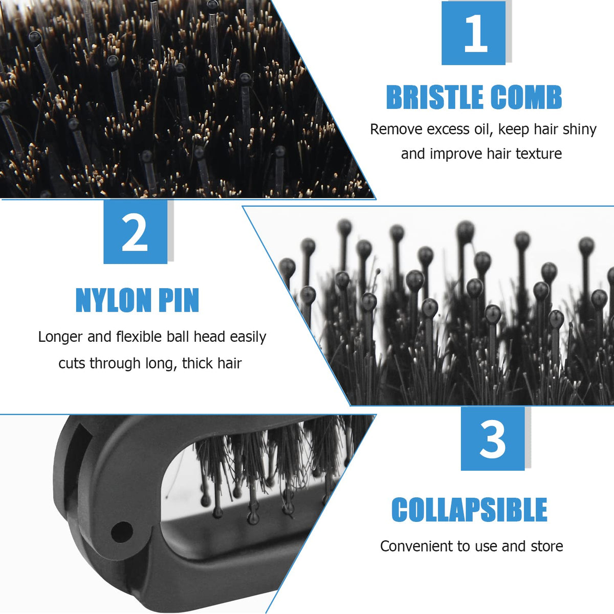 Ancable two-pack pocket brush shown for home and travel use