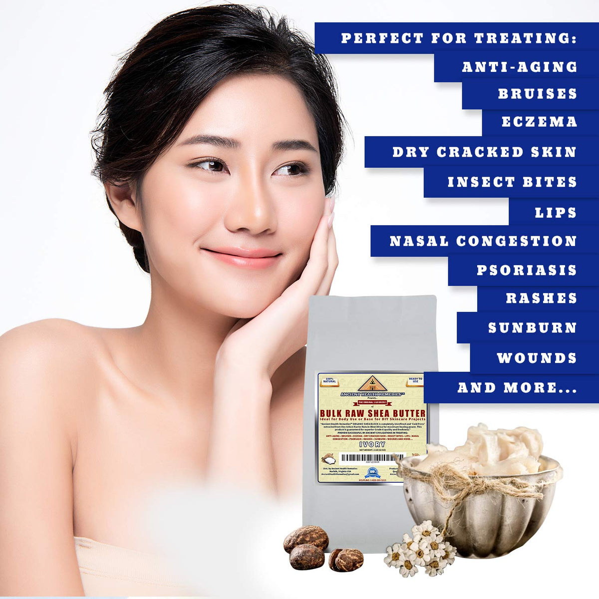 ANCIENT HEALTH REMEDIES hand scoop showing easy portioning for recipes