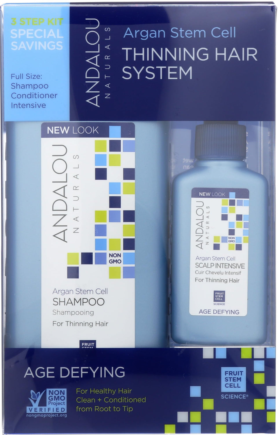 Andalou Naturals Age Defying Shampoo bottle for refreshed scalp and stronger-looking strands