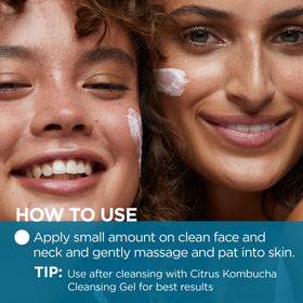 Andalou Naturals Argan Stem Cell Recovery Cream application on face delivering soothing moisture