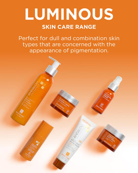 Andalou Naturals clean ingredient visual emphasizes cruelty-free and vegan formula.