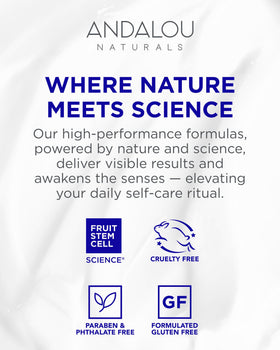 Andalou Naturals Deep Hydration Cleansing Gel supports a radiant complexion after cleansing.