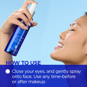 Andalou Naturals Face Mist applying for a dewy, refreshed complexion