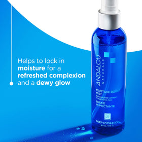 Andalou Naturals Face Mist mist spray in action for refreshing hydration