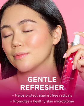 Andalou Naturals Rose-Biotic Blend spray offering gentle postbiotic care