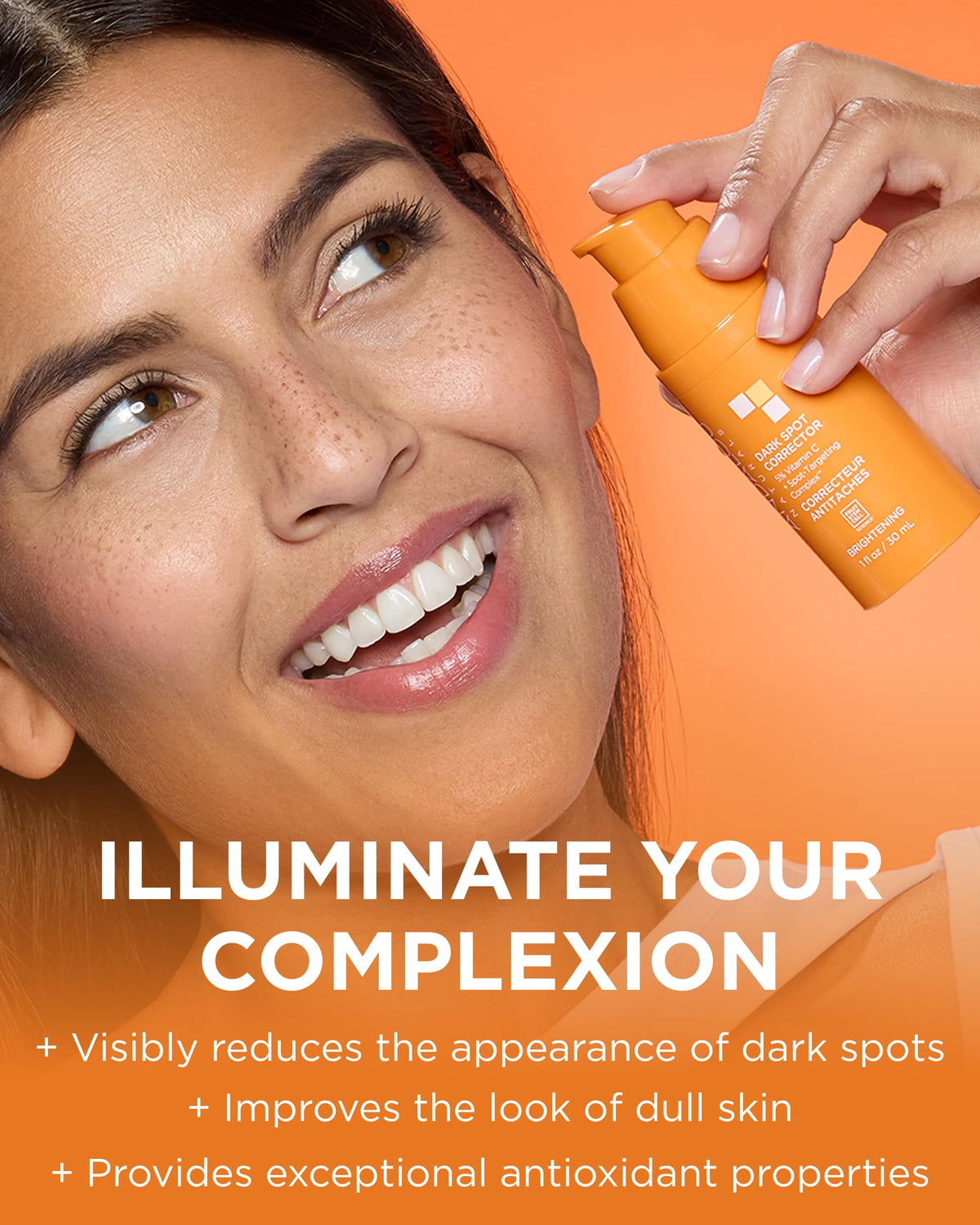 Andalou Naturals vitamin C serum spot-targeting applies evenly to brighten concerns.