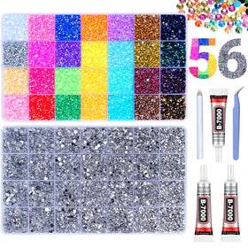 ANDGING jelly rhinestones box contents for versatile bedazzling projects.