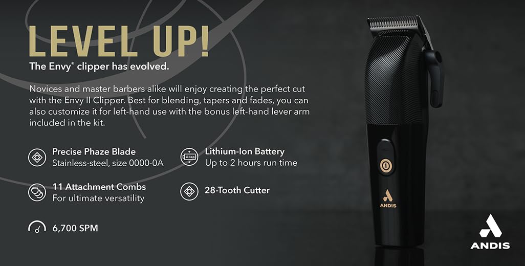 Andis Envy II with extra lever arm for left-handed users.