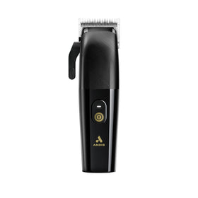 Andis Envy II cordless clipper front view in black for precise beard and hair shaping.
