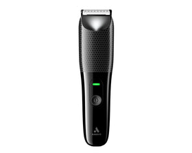 Andis Explorer groin-trimmer closeup showing safe-edge blade for sensitive grooming