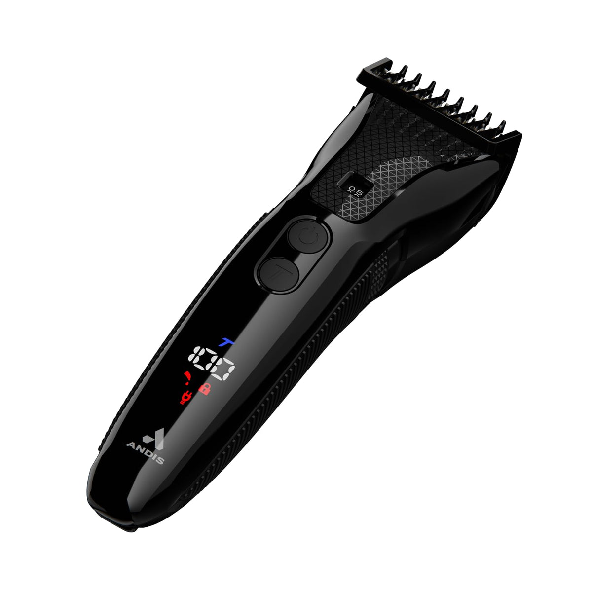 Andis Explorer charging stand keeps the trimmer charged and ready.