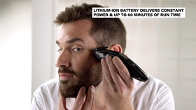 Andis Explorer lithium-ion battery provides up to 2 hours cordless grooming.
