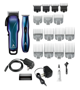 Andis Galaxy Envy clipper blade lever close-up highlighting blade adjustability for fades