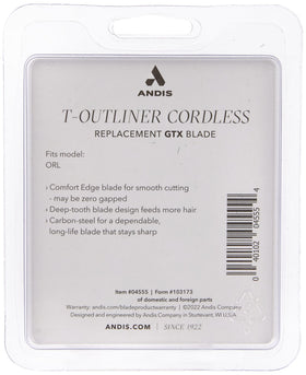 Andis GTX carbon steel blade detail shows durability and sharp edge