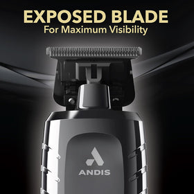 Andis GTX-EXO II attachment combs arranged for versatile trimming