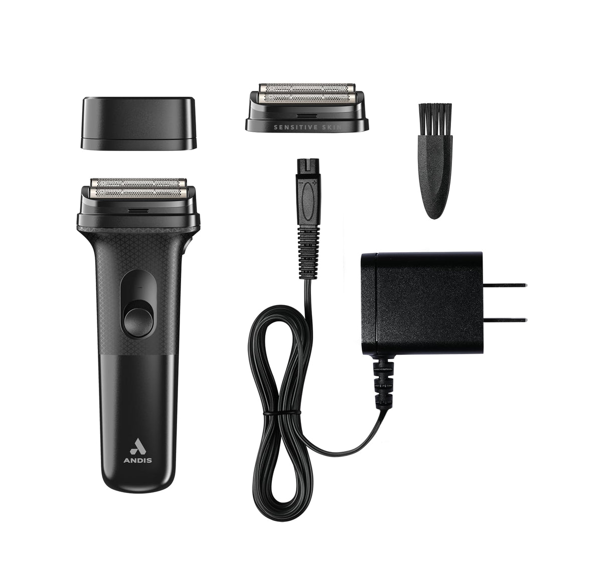 Andis inFORM battery 3-hour runtime illustration highlights cordless use.